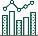 financial planning bar graph and point-line graph